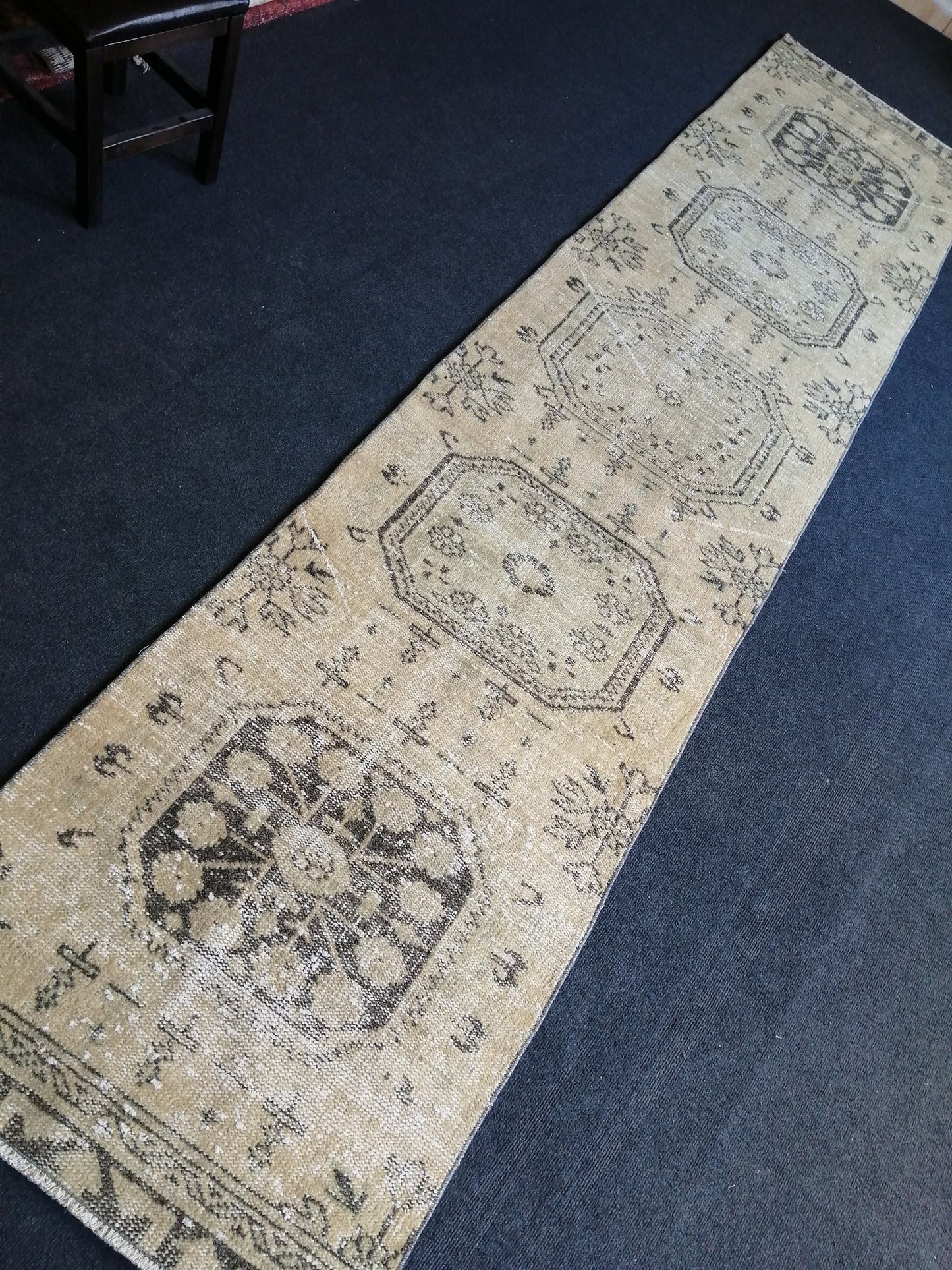 2.5 x 10.9 Oushak Runner Rug Turkish Runner Rug Vintage Runner Rug Hallway Runner Rug Kitchen Runner Rug Distressed Runner Rug Wool Worn Rug