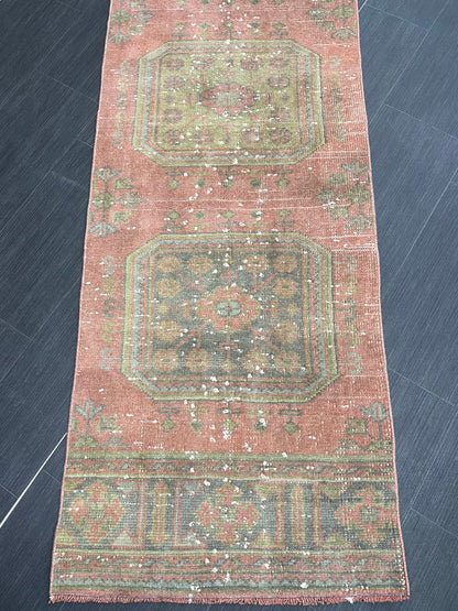 Staircase Runner Rug 2.3 x 19 Extra Long Wool TURKISH Runner Rug Vintage Runner Rug Oriental Runner Rug Staircase Runner Hand Knotted Runner