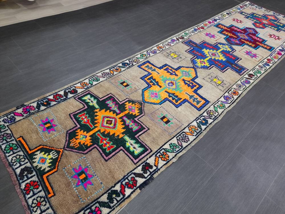 Turkish Runner 3x11 Oriental Runner Rug Rug Vintage Runner Rug Hallway Runner Rug Kitchen Runner Rug Wool Runner Persian Runner Rug Kurdish