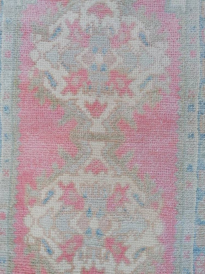 Oushak turkish wool rug 2'9x5'4 new production oushak handmade rug, living room rug, bohemian rug