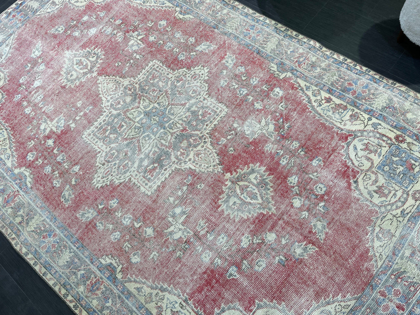 Persian RUG, Oushak 5.10 x 9.6 Rug, Vintage Rug, Vintage Persian Wool Rug, Handmade Rug, Vintage Turkish Rug Oriental Rug