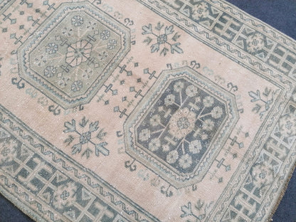 11'3x4'3 turkish runner rug,runner rug,vintage oushak runner rug,kitchen runner rug,hallway runner rug,vintage runner rug,oushak runner rug