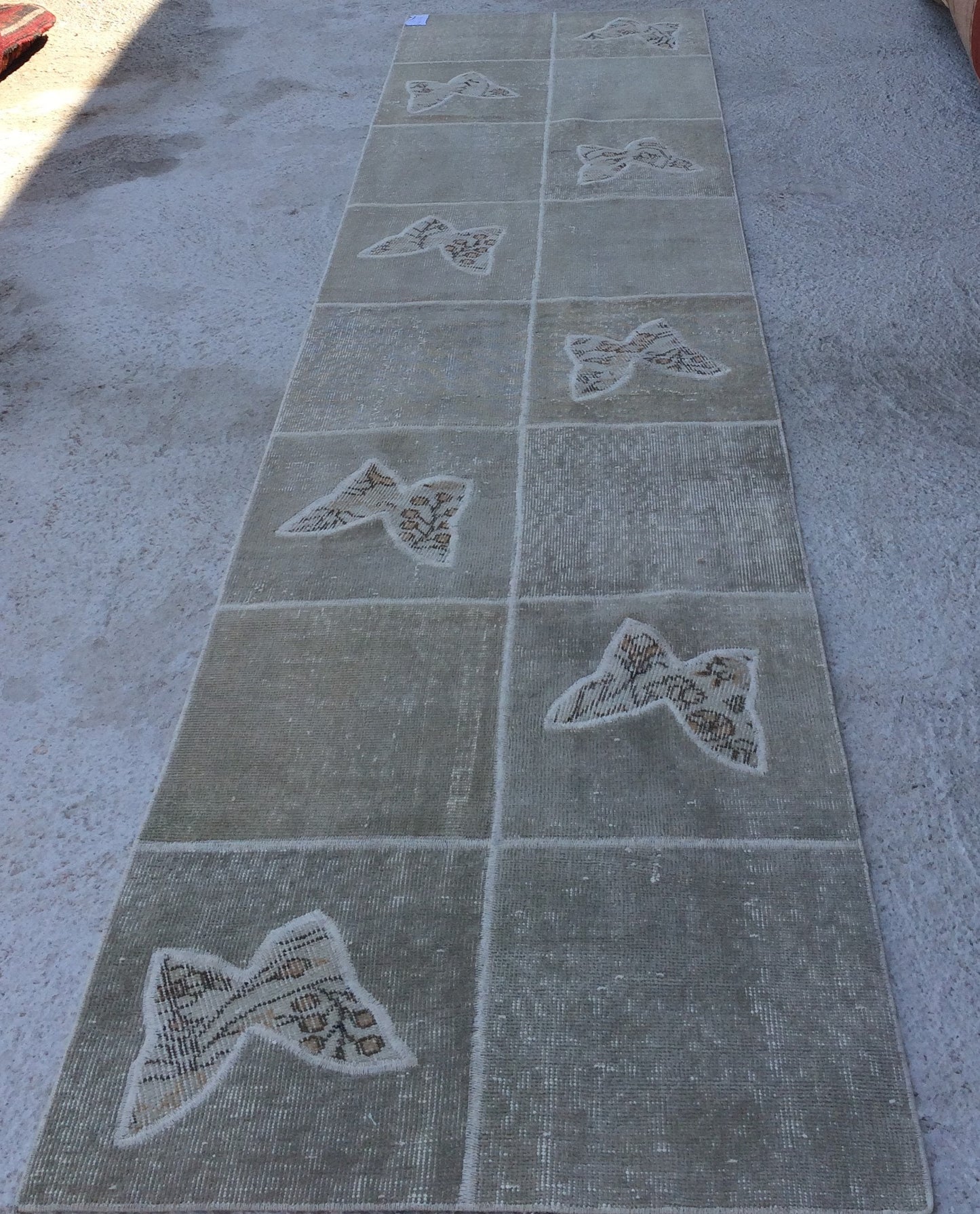 Butterfly RUNNER Rug, Vintage Patchwork RUNNER Rug, Bohemian RUNNER Rug Oushak Rug,Hand woven Rug animal Motif, Oriental Carpet Runner