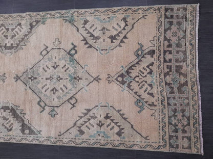 Vintage Runner 3 x 10.8 Rug Muted TURKISH Muted Runner Rug Vintage Oushak Runner Rug Vintage Runner Rug Wool Oriental Runner Handmade Runner