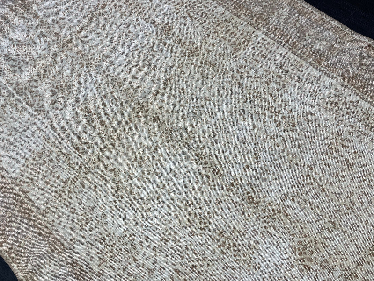 Muted Persian RUG 6.7 x 10 Turkish Oushak Rug Neutral Antique Rug Vintage Rug Wool Muted Oriental Rug Handmade Rug Hand Knotted Rug