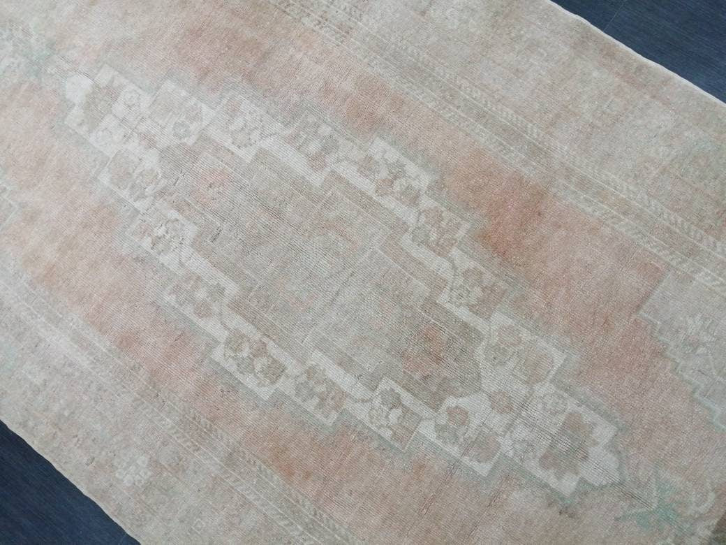 Muted Turkish Rug 5 x 10.7 Muted Oushak Rug, Oushak Rugs, Wool Oushak Rug, Muted Wool Rug, Vintage Rug, Hand Made Rug 5x11 ft