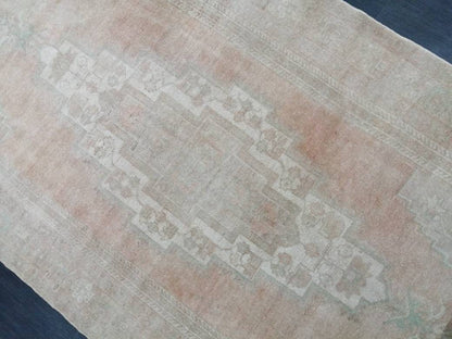 Muted Turkish Rug 5 x 10.7 Muted Oushak Rug, Oushak Rugs, Wool Oushak Rug, Muted Wool Rug, Vintage Rug, Hand Made Rug 5x11 ft