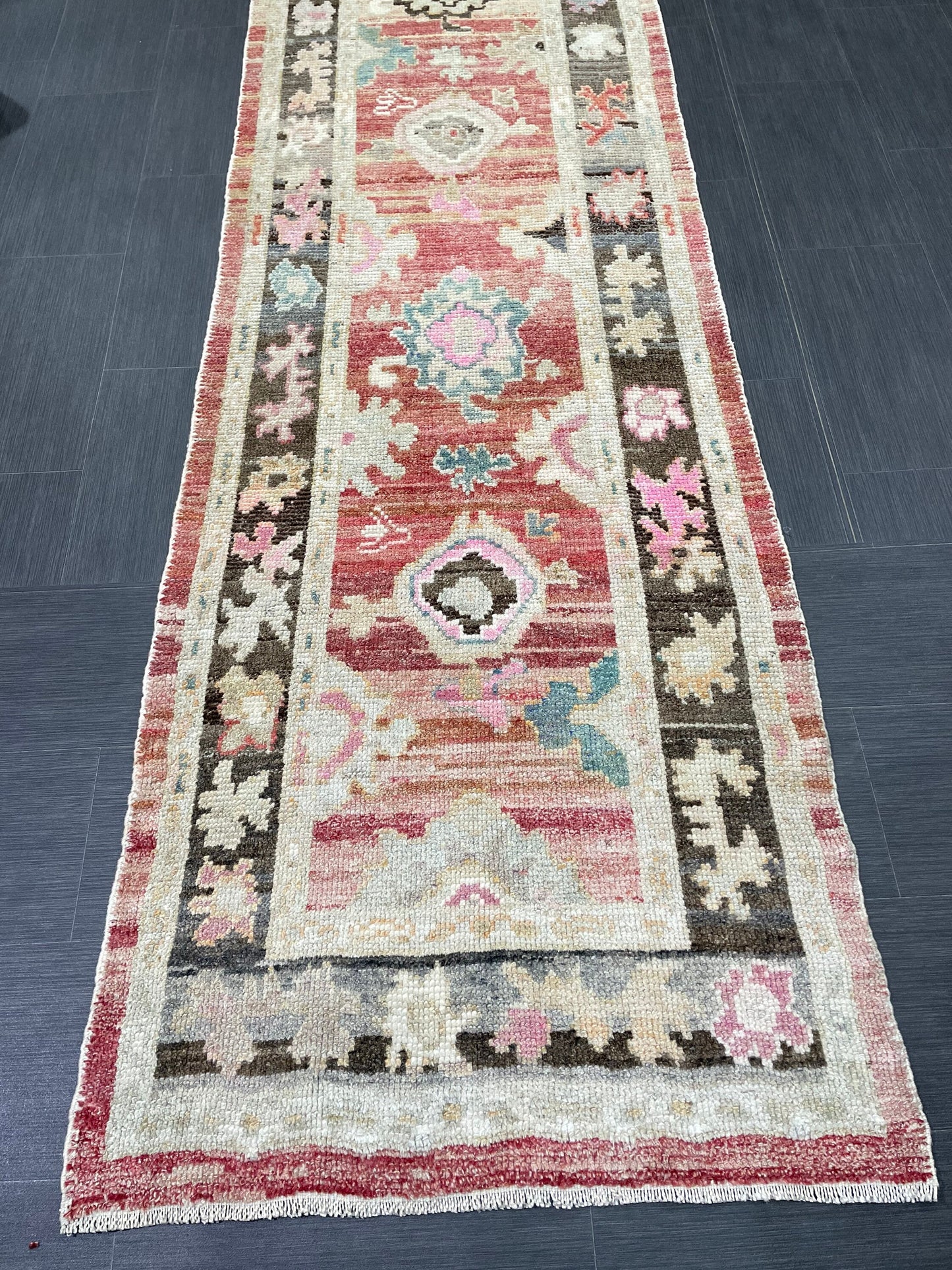 Turkish Oushak Runner 3 x 15.3 Turkish Runner Rug XL Vintage Runner Rug Long Hallway Runner Rug Kitchen Runner Stairs Runner