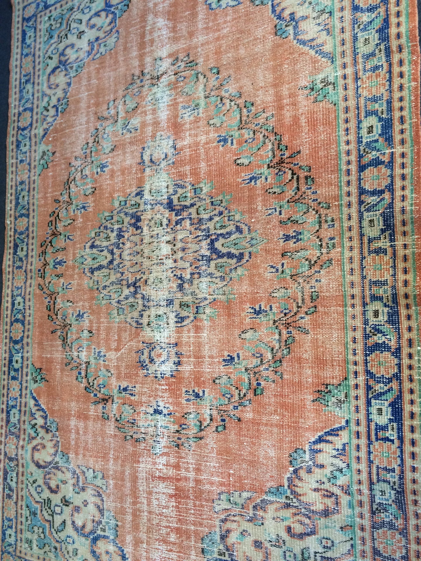 Vintage Rug Turkish Rug Oushak  Rug Bohemian Rug Living Room Rug Wool Oushak Rug Hand Made Rug