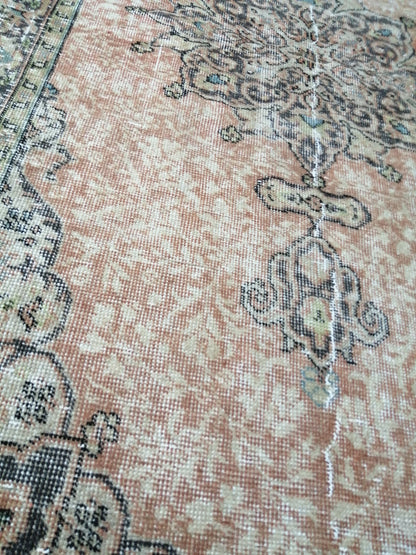 6.4 x 3.2 Vintage  Rug Turkish  Rug Oushak Rug Bohemian Rug, Living Room Rug, Oushak Rug, Hand Made Rug Wool Rug