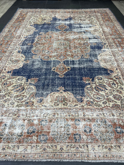 8 x 11.5 Persian RUG Distressed Oriental Rug Handmade Rug Vintage Antique Rug Vintage Quality Rug Wool Oushak Rug Hand Knotted Turkish Rug