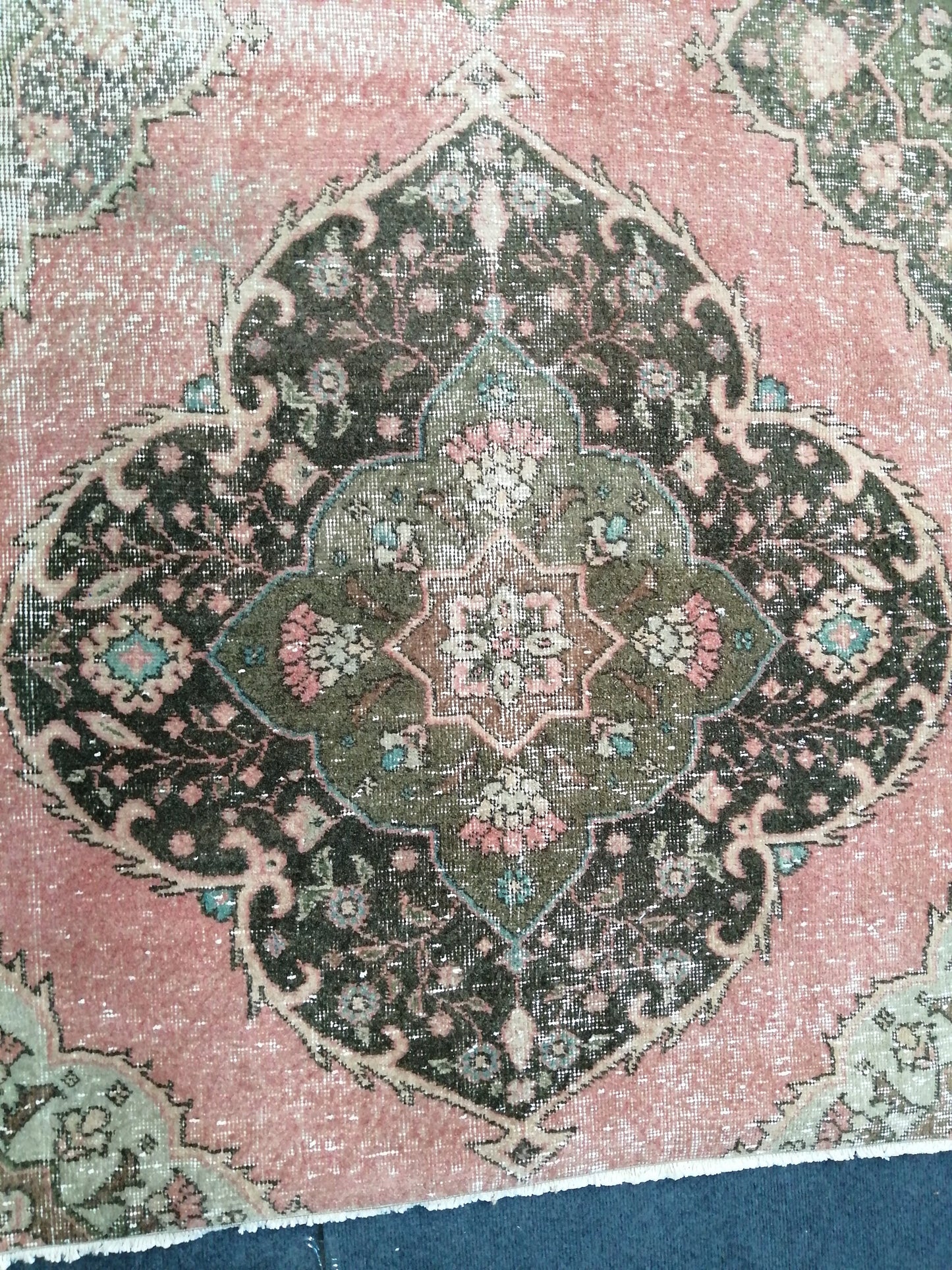 11 x 3.4  OUSHAK RUG TURKISH Oushak Rug Vintage Muted Oushak Runner Rug Faded Vintage  Rug Wool Oushak Rug Hand Made Rugs  Turkish Rug