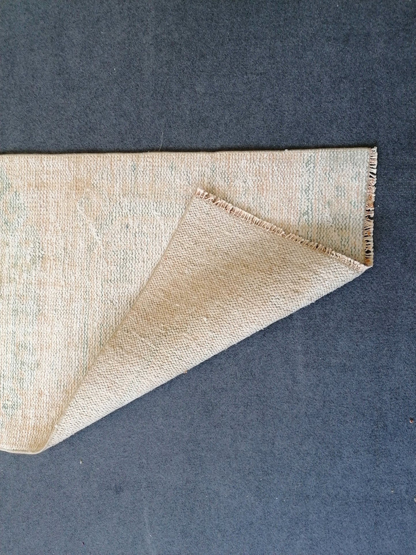 11x2'5  distressed runner rug turkish runner rug muted vintage runner rug faded hallway runner rug kitchen runner rug wool runner rug