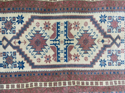 Handmade Rug, Oushak 2.6 x 3.8 Rug, Rustic Rug, Bohemian Rug, Rug Runner, Turkish Rug, Farmhouse Rug, Vintage Rug, Wool rug