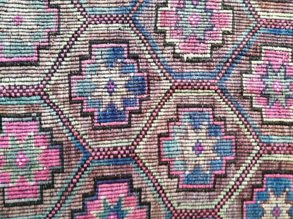 10 x 5.9 Flatwoven with Embroidery Rug Vintage Rugs  TURKISH HAND MADE Rugs Vintage Turkish Rugs  Oushak Rug Turkish Oushak Rug, Wool Rug