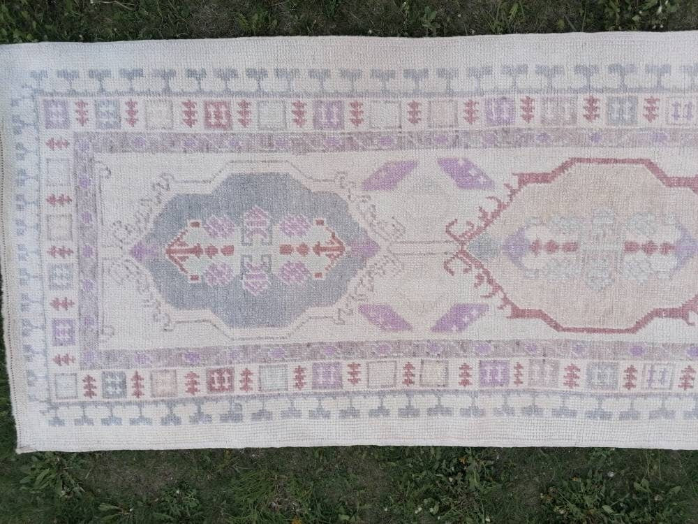 3x12'6 oushak wool runner, turkish oushak new production handmade rug, hallway runner rug