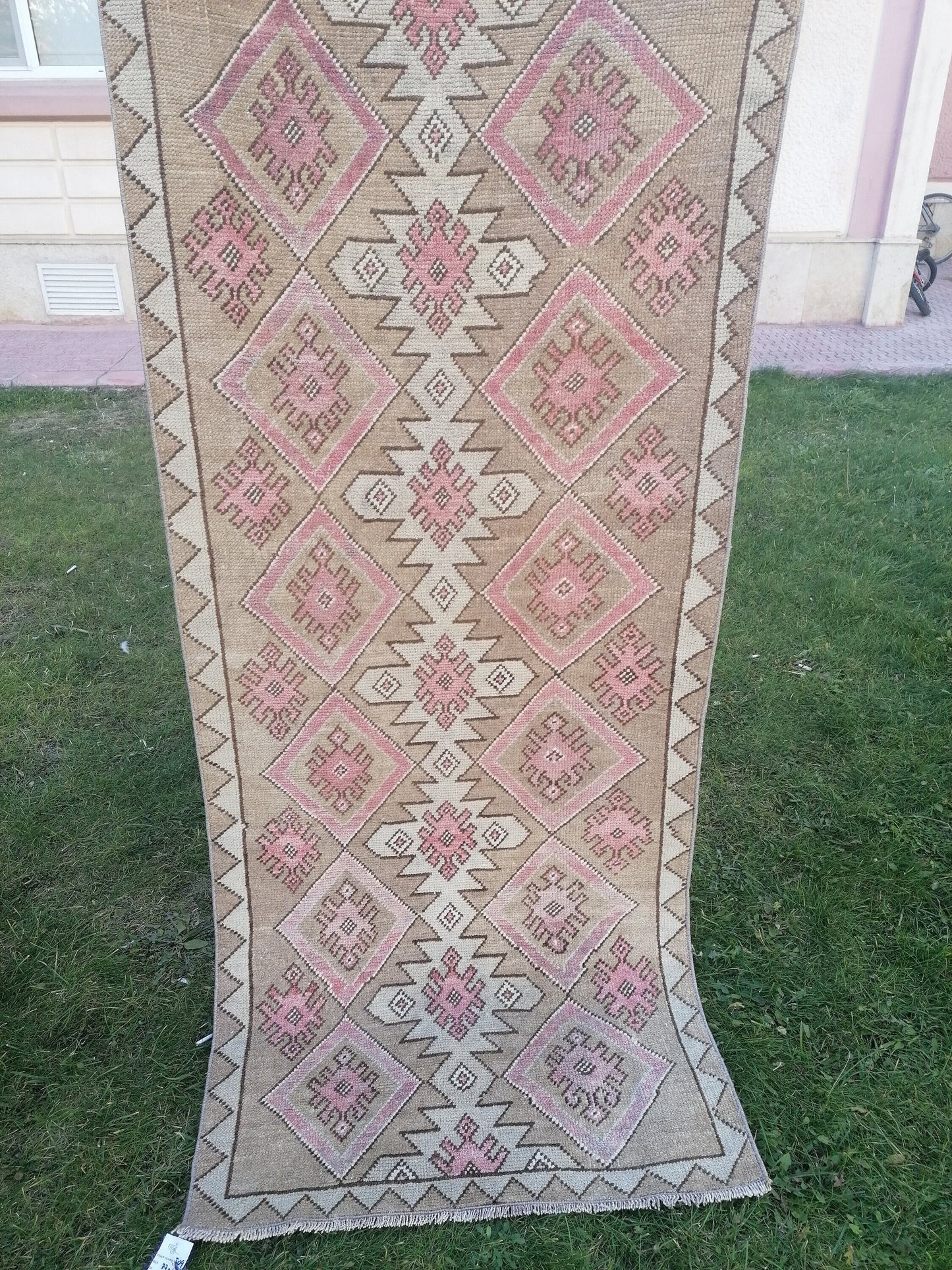 Turkish runner rug, vintage wool rug 2'9x6'5 vintage oushak runner rug unique hand made rug kitchen rug bohemian rug