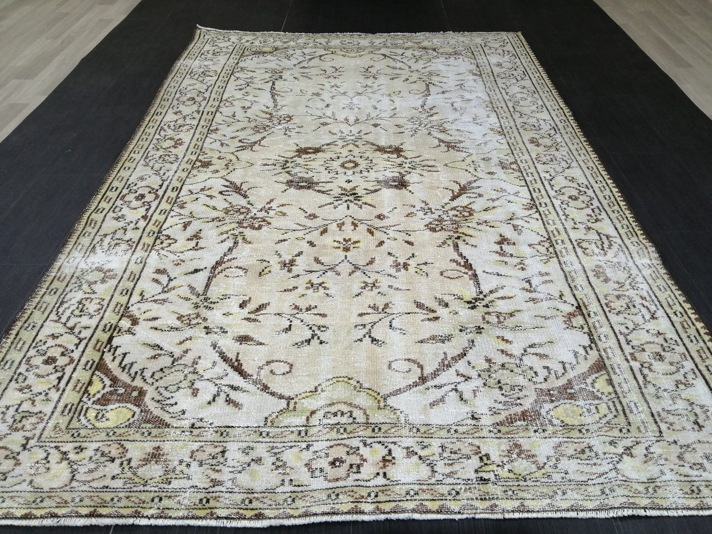 6x9 Muted Handmade Rug Oushak Rug, Rustic Rug Boho Rug, Muted Home Decor Rug  Turkish Rug, Farmhouse Rug Persian Rug Hand Knotted Rug