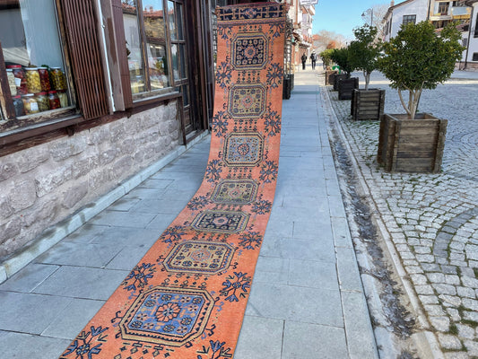 XL Long Handmade Runner Rug 2.6 x 19.7 Long TURKISH Runner Rug Vintage Runner Rug Oriental Runner Rug Staircase Runner Hand Knotted Runner