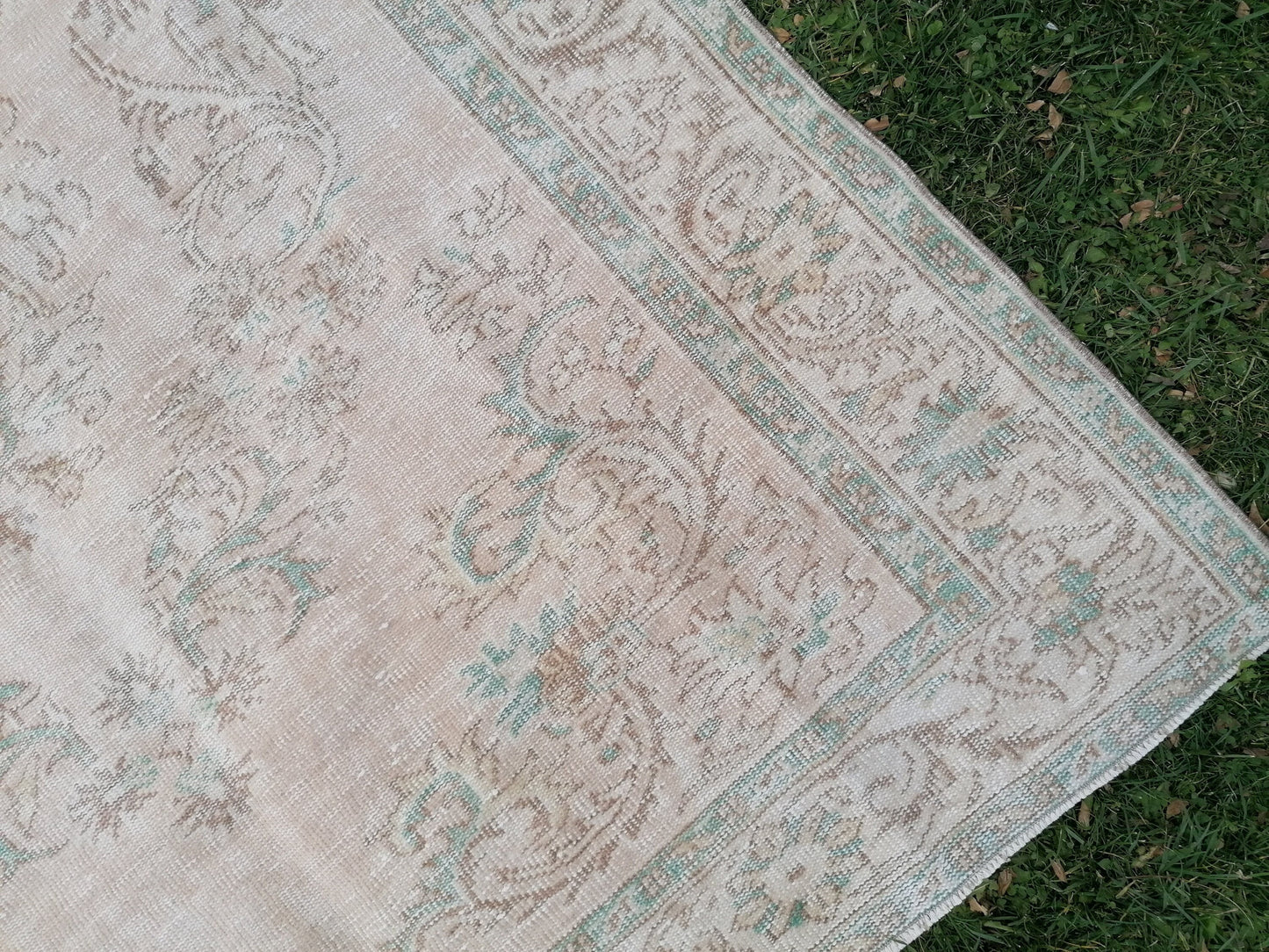 Oushak rug 6x9'4 distressed mudet vintage rug, faded living room rug anatolian rug