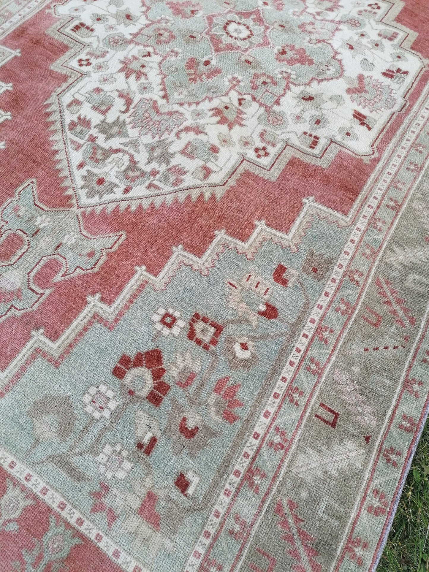 Oushak rug 5x10 vintage knotted wool rug,area rug,living room rug