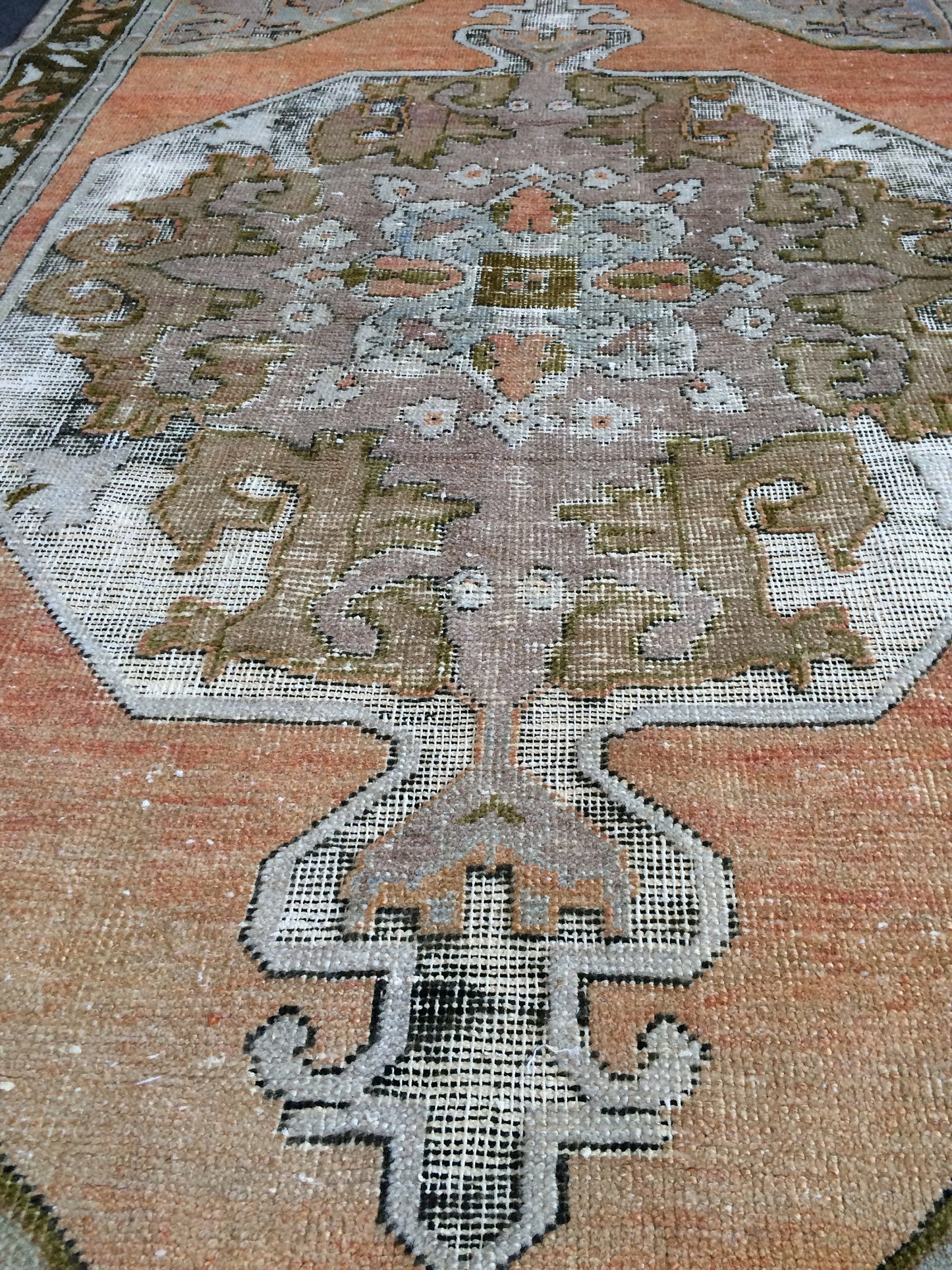 OUSHAK RUG TURKISH Oushak Rug Vintage Oushak Runner Rug Vintage Runner Rug Wool Oushak Rug Hand Made Rugs Vintage Turkish Rug