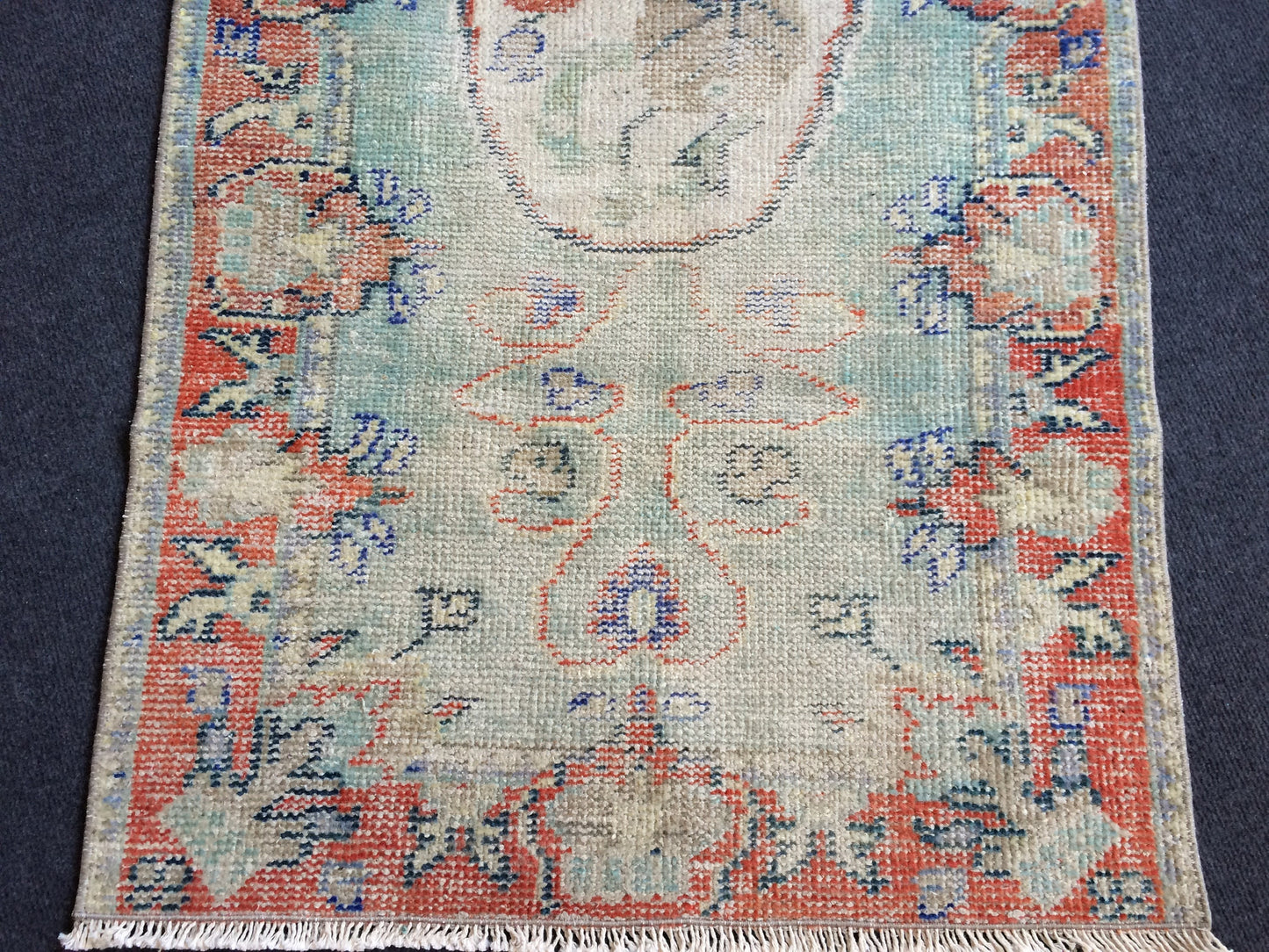 2.4 x 4.9 VINTAGE RUG TURKISH Rug Distressed Rug Oushak Rug Handmade Rug Hand Knotted Rug