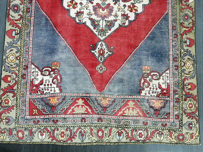 Vintage OUSHAK RUG TURKISH 9x5 Oushak Rug Vintage Oushak Runner Rug Vintage Runner Rug Wool Oushak Rug Hand Made Rugs Vintage Rug