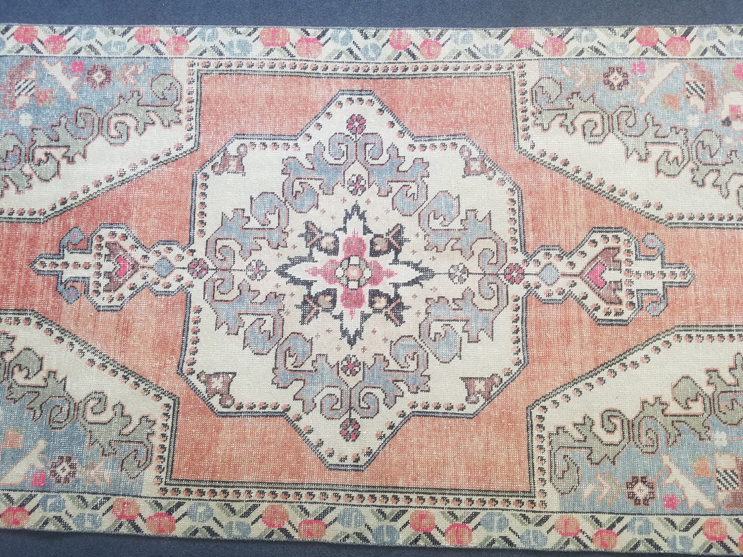 Rug, turkish oushak rug, vintage wool rug 4'3x7'7 oushak handmade rug, kitchen rug, bohemian rug