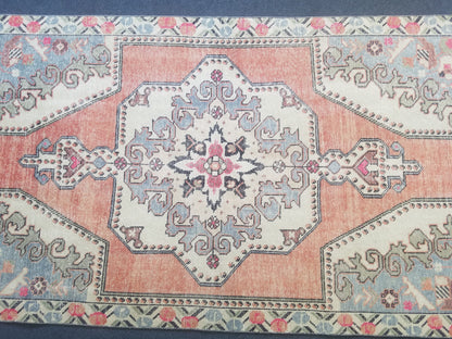 Rug, turkish oushak rug, vintage wool rug 4'3x7'7 oushak handmade rug, kitchen rug, bohemian rug