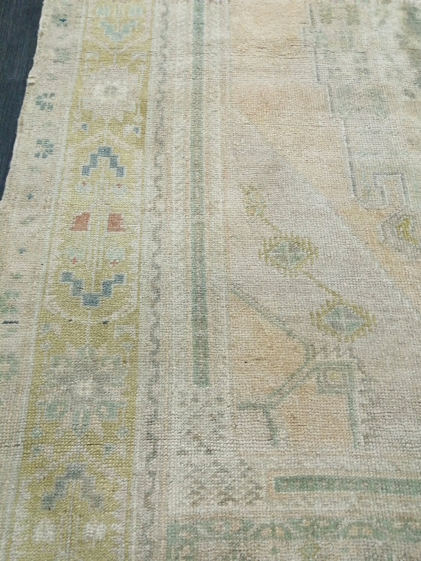 6.8 x 4 Muted OUSHAK RUG TURKISH Oushak Rug Vintage Oushak Runner Rug Vintage Runner Rug Wool Oushak Rug Hand Made Rugs Vintage Turkish Rug