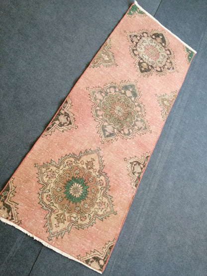 2.7 x 7 Oushak Runner Rug Turkish Runner Rug Vintage Runner Rug Hallway Runner Rug Kitchen Runner Rug Wool Runner Rug Wool Oushak Rug