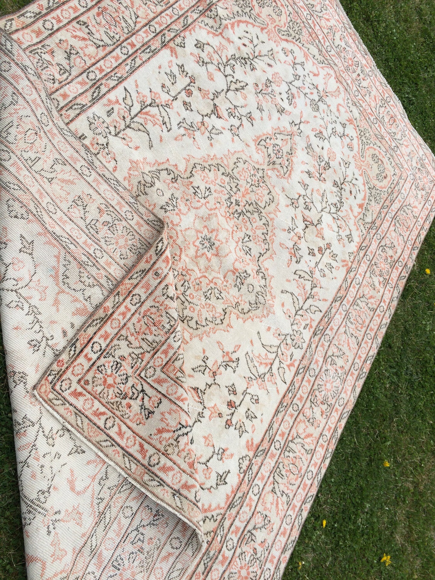 10 x 6 ft Vintage  RUGS LARGE Area RUG Turkish  Rugs Oushak Rugs Bohemian Rug Living Room Rug Oushak Runner Rug Hand Made Rugs