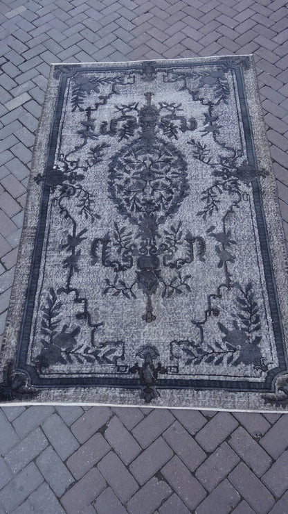 Grey Area Rug Vintage Rug Vintage living room rug Dark wool  Oriental RUG, Turkey Rugs Modern Oushak Rug Modern rug, Vintage Rug Persian
