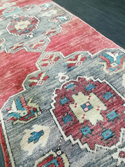 11.8 x 2.5 Oushak Runner Rug Turkish Runner Rug Vintage Runner Rug Hallway Runner Rug Kitchen Runner Rug Wool Runner Rug Wool Oushak Rug