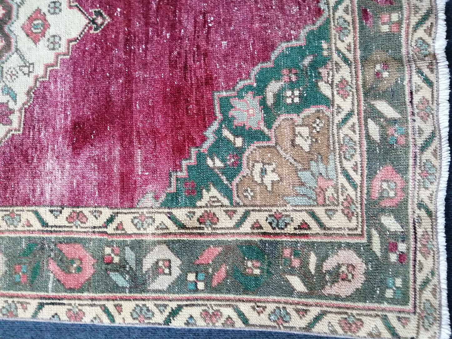 OUSHAK RUG TURKISH Oushak Rug Vintage Oushak Rug Vintage Rug Wool Oushak Rug Hand Made Rugs Vintage Turkish Rug