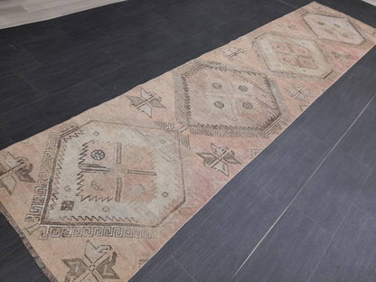 Oriental Runner Rug Muted Turkish Runner Rug 2.5 x 10.2 Vintage Runner Rug Hallway Runner Kitchen Runner Rug Wool Runner Rug Oushak Runner