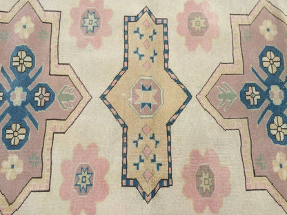 WOOL Area Rug, Handmade Rug, Muted Rug, Oushak Rug,Muted Vintage Persian Rug Vintage Turkish Rugs, Oushak Rug, Turkish 5.2 x 7.3 Rug