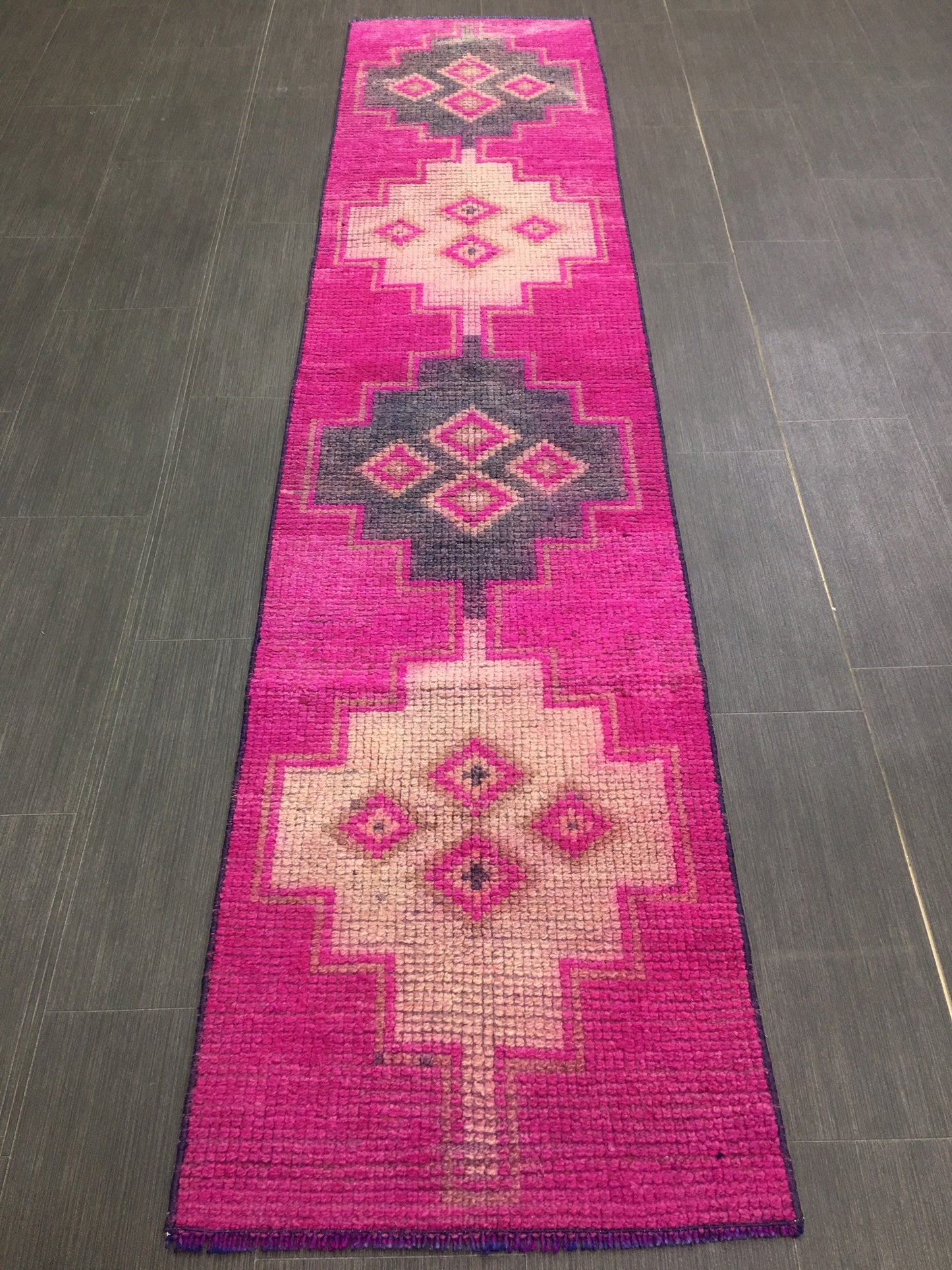 Hand Knotted Runner Rug 2 x 8.5 Turkish Runner Rug Vintage Runner Rug Hallway Runner Rug Kitchen Runner Rug Wool Runner Rug Wool Oushak Rug