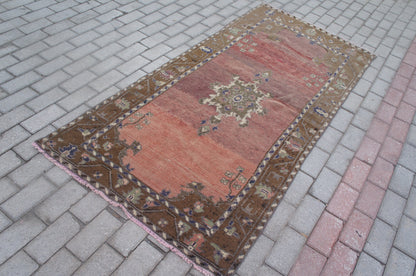 Vintage Rug, turkish Rug, Oushak Rug, Hand woven Rug, Rugs, Nomad Rug, Kitchen Rug, Bohemian rug, rustic rug, eclectic rug, muted rug