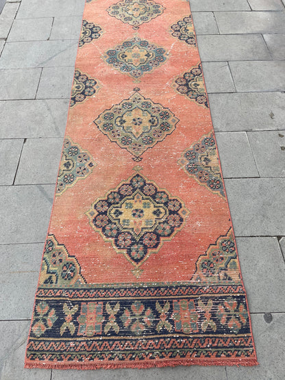 Extra Long OUSHAK Runner Very Long TURKISH Runner Rug 2.7 x 21 ft Vintage Runner Rug Vintage XL Oriental Runner Rug Staircase Runner rug