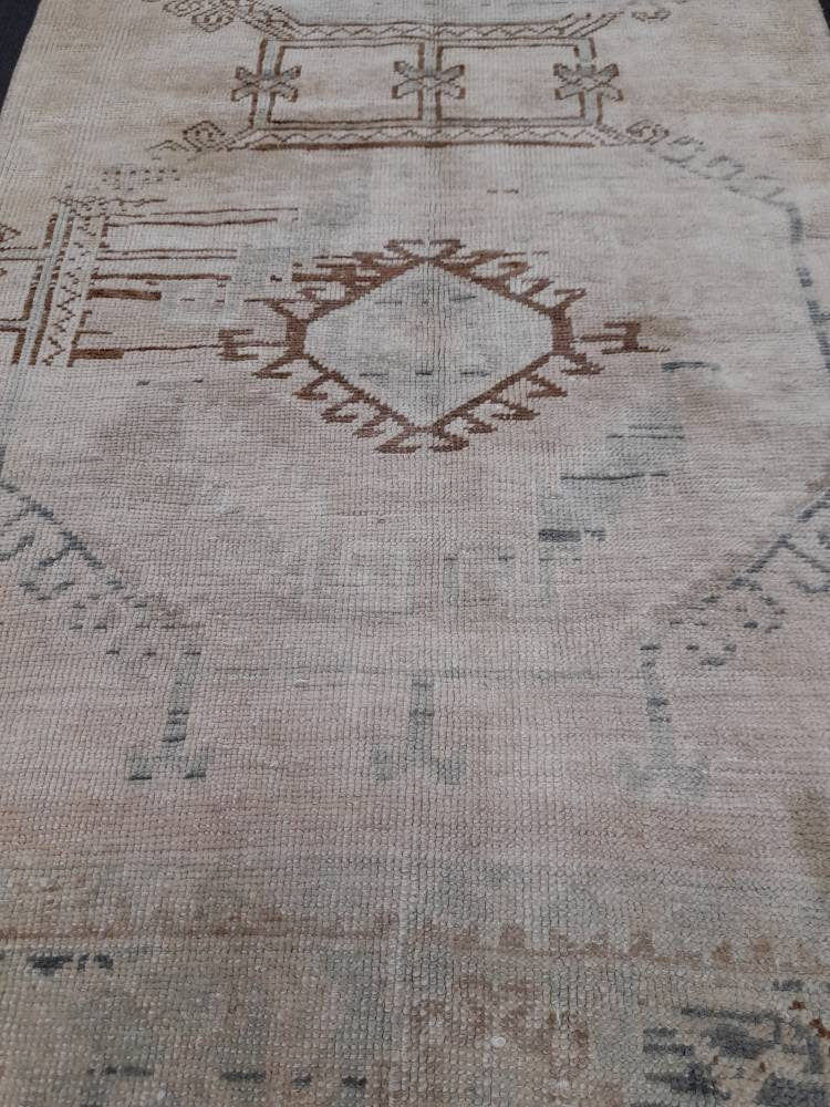 Muted Vintage Runner Rug 2.7 x 10 Muted Turkish Runner Rug Oriental Runner Rug Hallway Runner Rug Kitchen Runner Rug Persian Runner