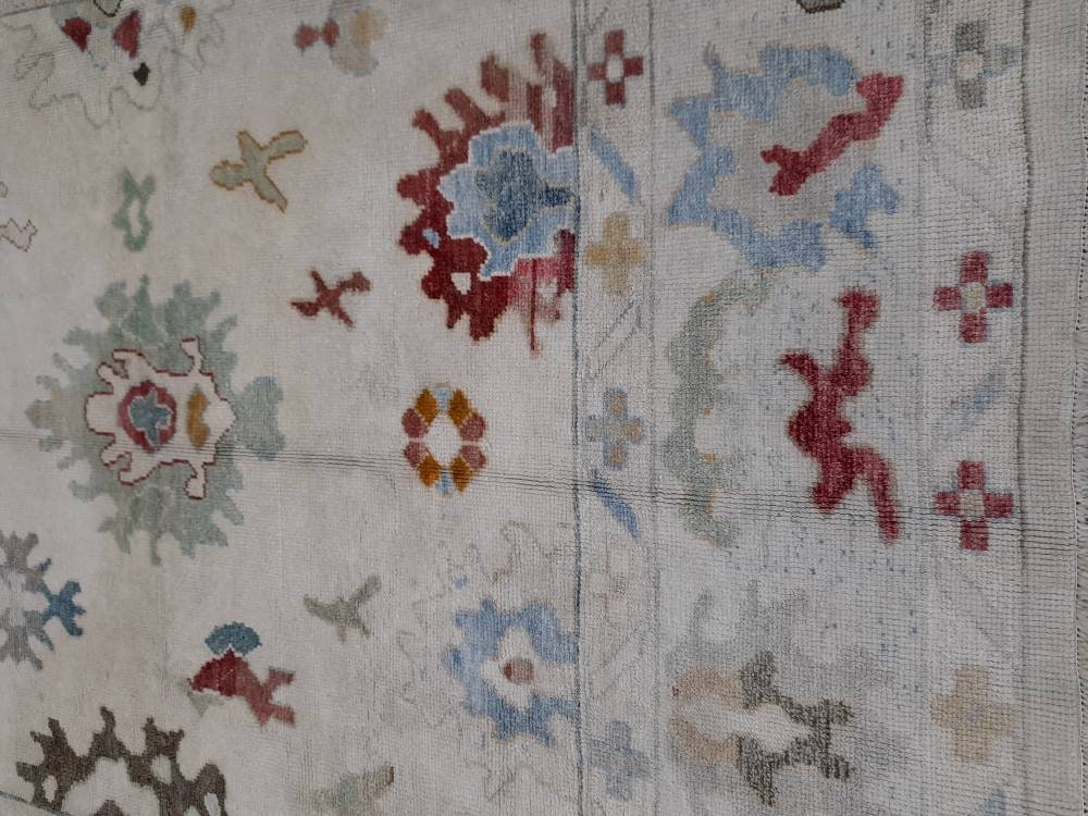 8.5 x 12 Muted Turkish RUG  TURKISH Oushak Rug Muted Oushak Rug Vintage Rug Wool Oushak 9x12 Rug Hand Made Rug Authentic Oushak Rug