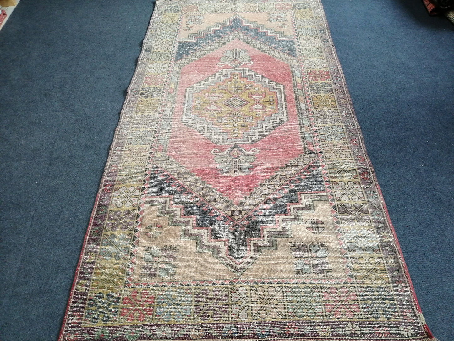 6.10 X 4  Muted Oushak Runner Rug Turkish Runner Rug Vintage Runner Rug Hallway Runner Rug Kitchen Runner Rug Wool Runner Rug  Oushak Rug