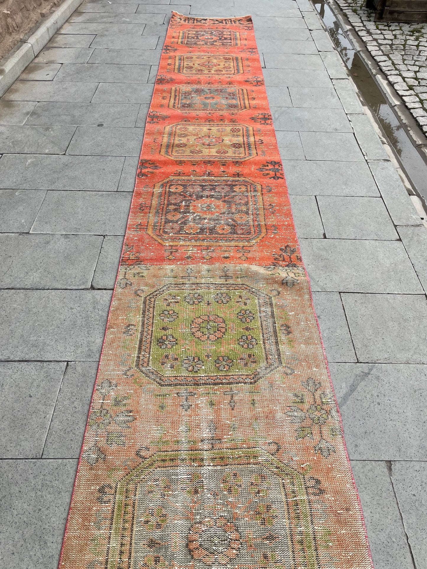 Vintage Staircase Runner Rug 2.3 x 28.4 ft Extra Long TURKISH Runner Rug Vintage Runner Rug Runner Rug  Runner Hand Knotted Runner