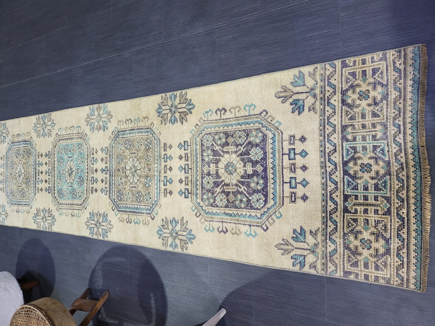 WOOL Oushak Runner Rug, Turkish Runner 2.6 x 11.2 Rug, Vintage Runner Rug ,Hallway Runner Rug, Kitchen Runner Rug Persian Runner Rug