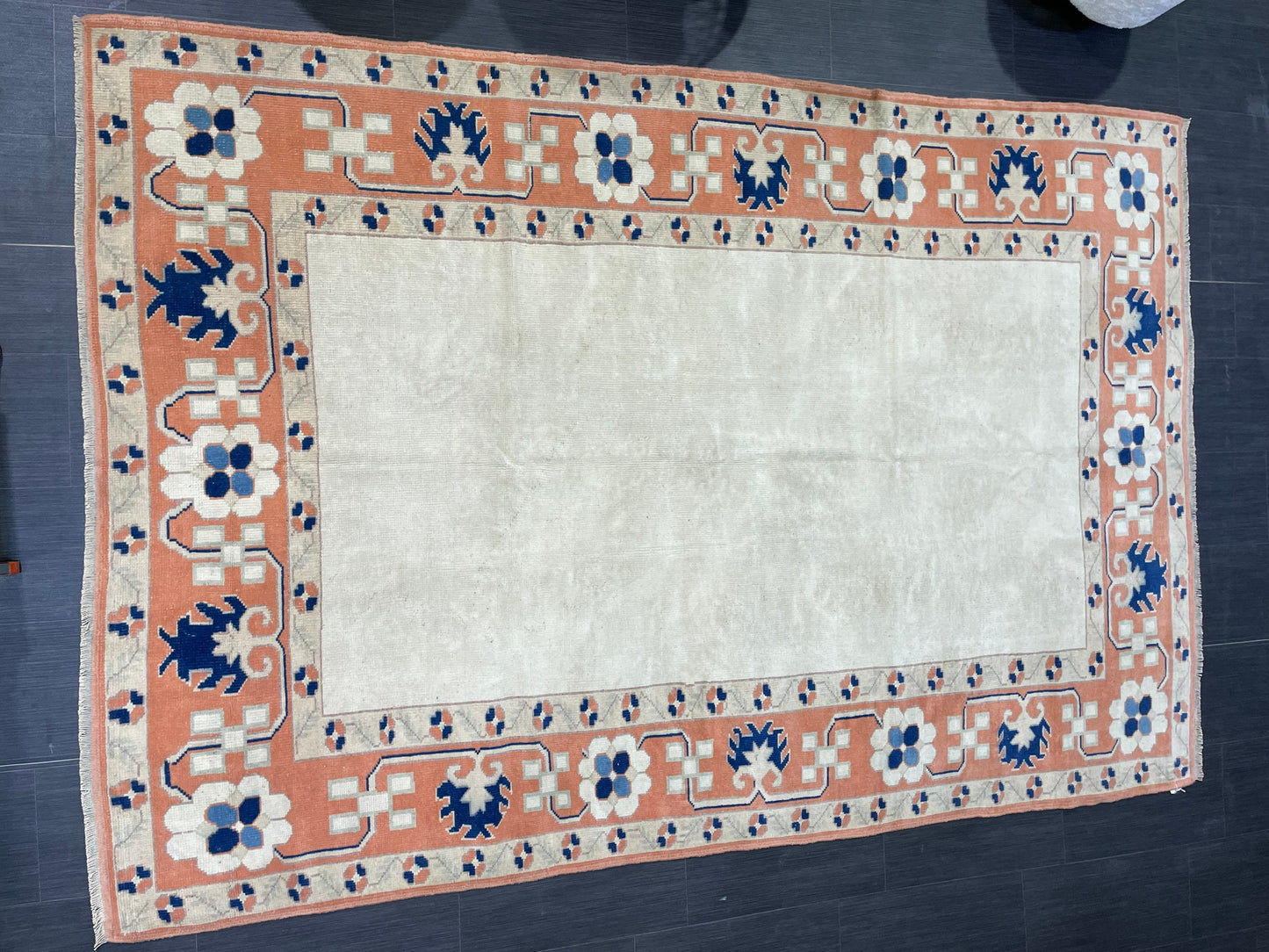Muted Vintage RUG, Turkish Oushak Rug, Antique 5.9 x 8.7 Rug, Vintage Wool Rug, Handmade Rug, Hand Knotted Rug, Meditation Rug, Fun Rug