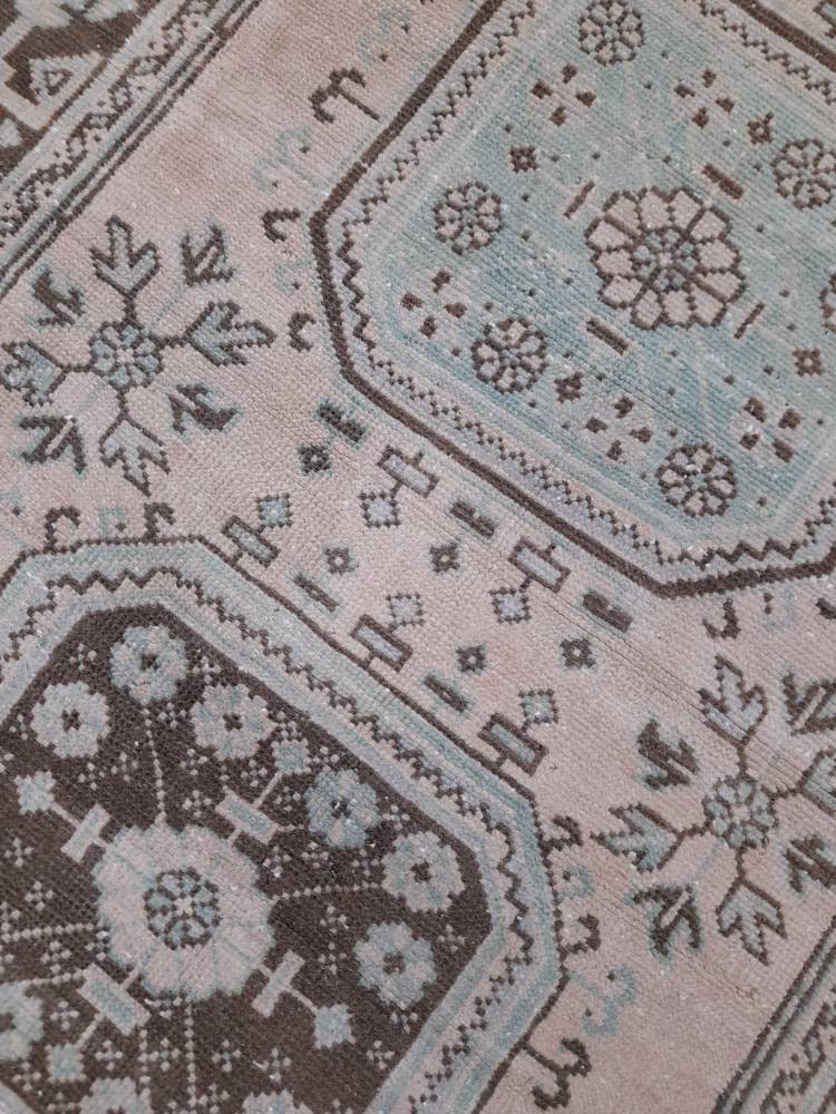 Vintage TURKISH Runner Rug Vintage Runner Rug 4.4 x 12.2 Oriental Runner Rug Wool Oushak Rug Hand Knotted Rugs Vintage Turkish Runner Rug