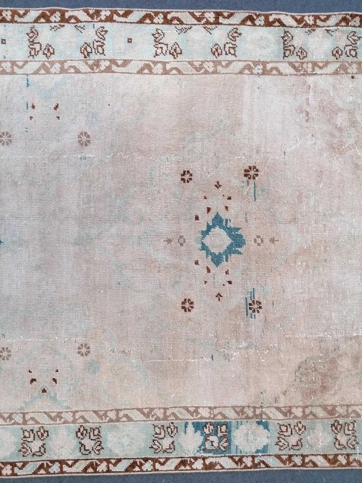 13'3x4'3 vintage runner rug,kitchen runner rug,hallway runner