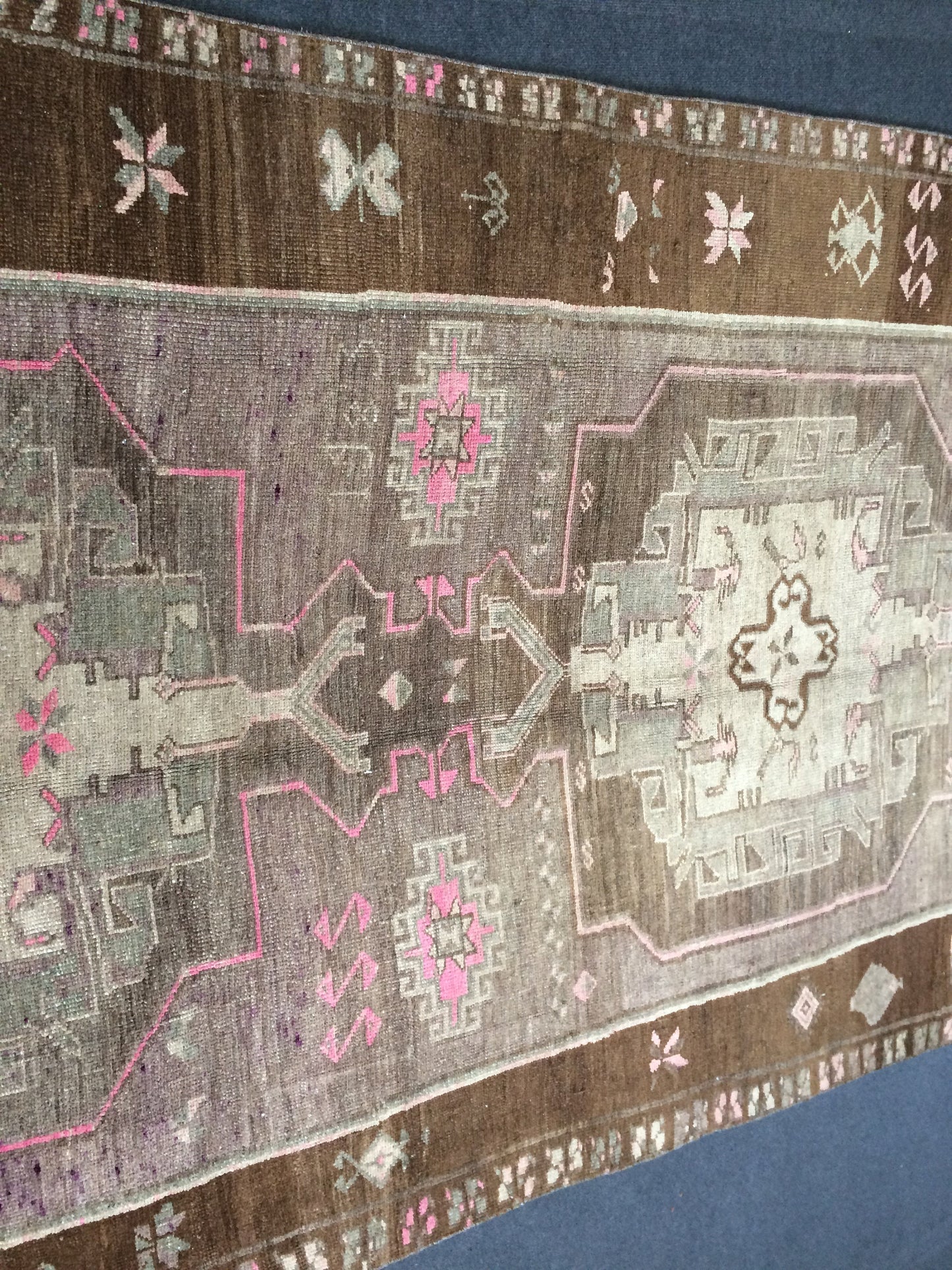 Vintage Large Area Rug  5x12 Turkish Rug Runner Rug Wool Living Room Rug Oushak Rug Vintage rug Farmhouse rug